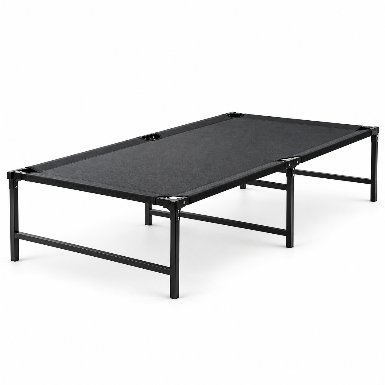 Smart Rest Foldable Single Bed, 6 x 2.5 ft, Black