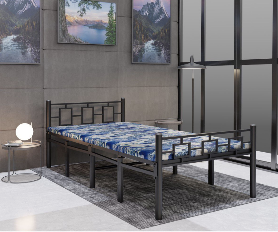 Foldable Single Bed with Mattress 6x3ft Modern Style | Foldura