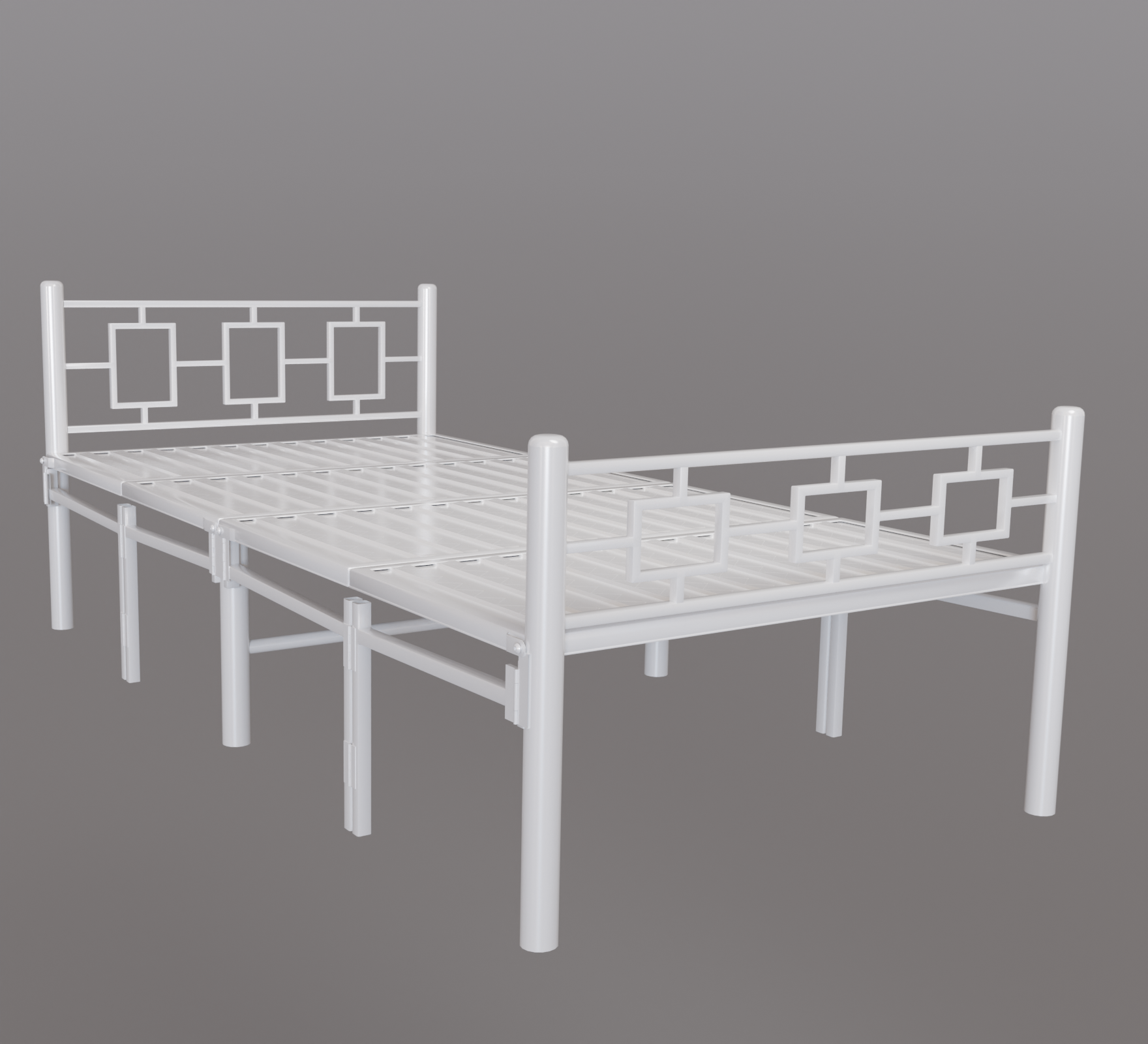 Modern Style White Foldable Single Bed 6x3ft – No Mattress | Foldura