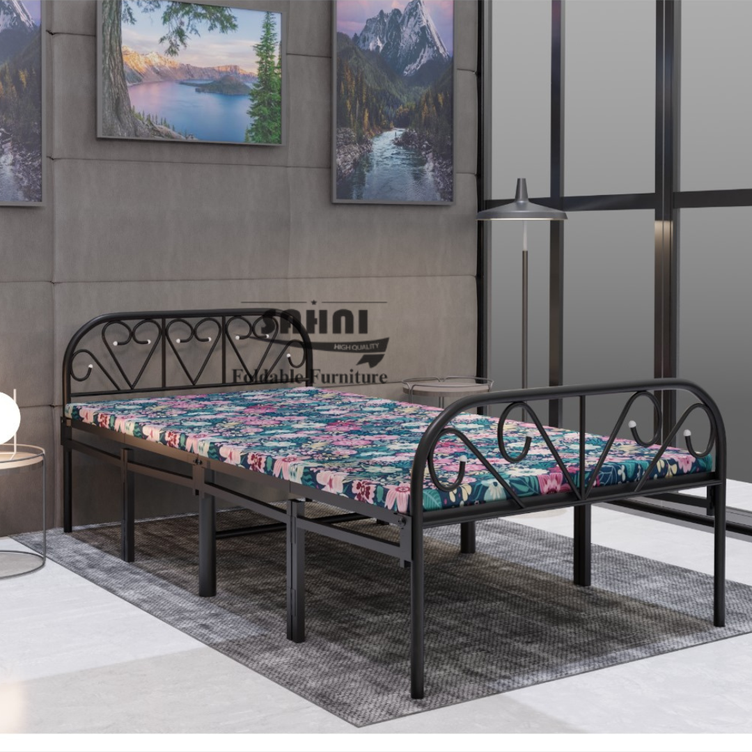 Queen Size Foldable Bed with Mattress 6x4ft | Foldura