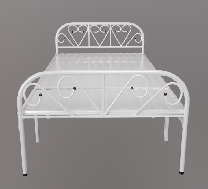 White Foldable Single Bed 6x3ft – No Mattress | Foldura