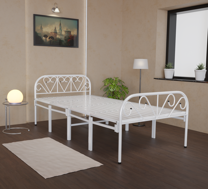 White Queen Foldable Bed 6x4ft No Mattress | Foldura
