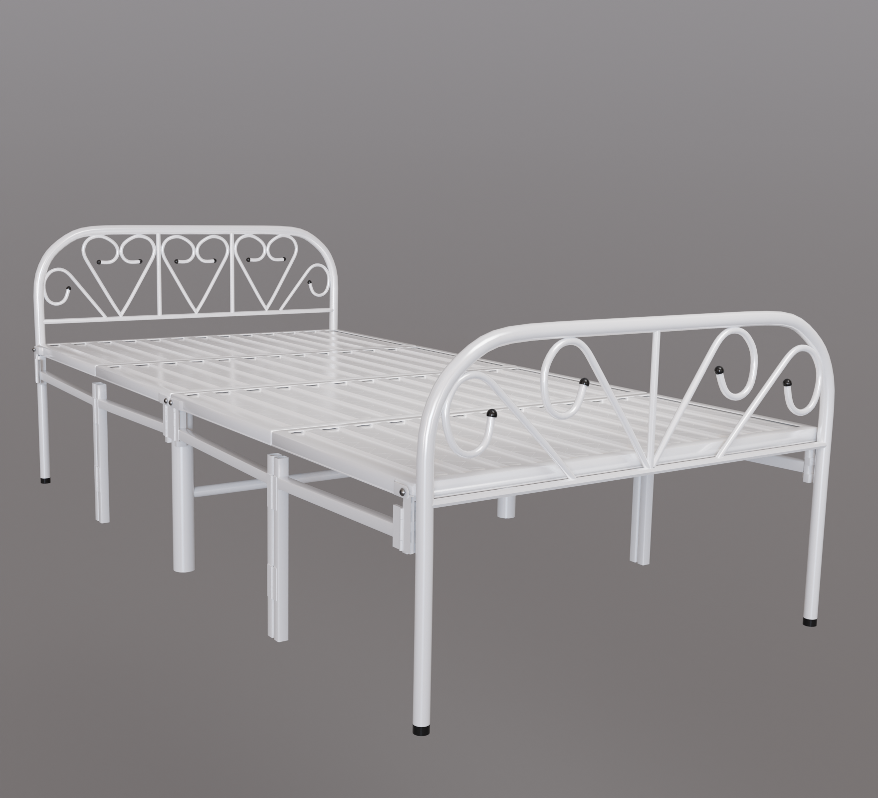 White Queen Foldable Bed 6x4ft No Mattress | Foldura