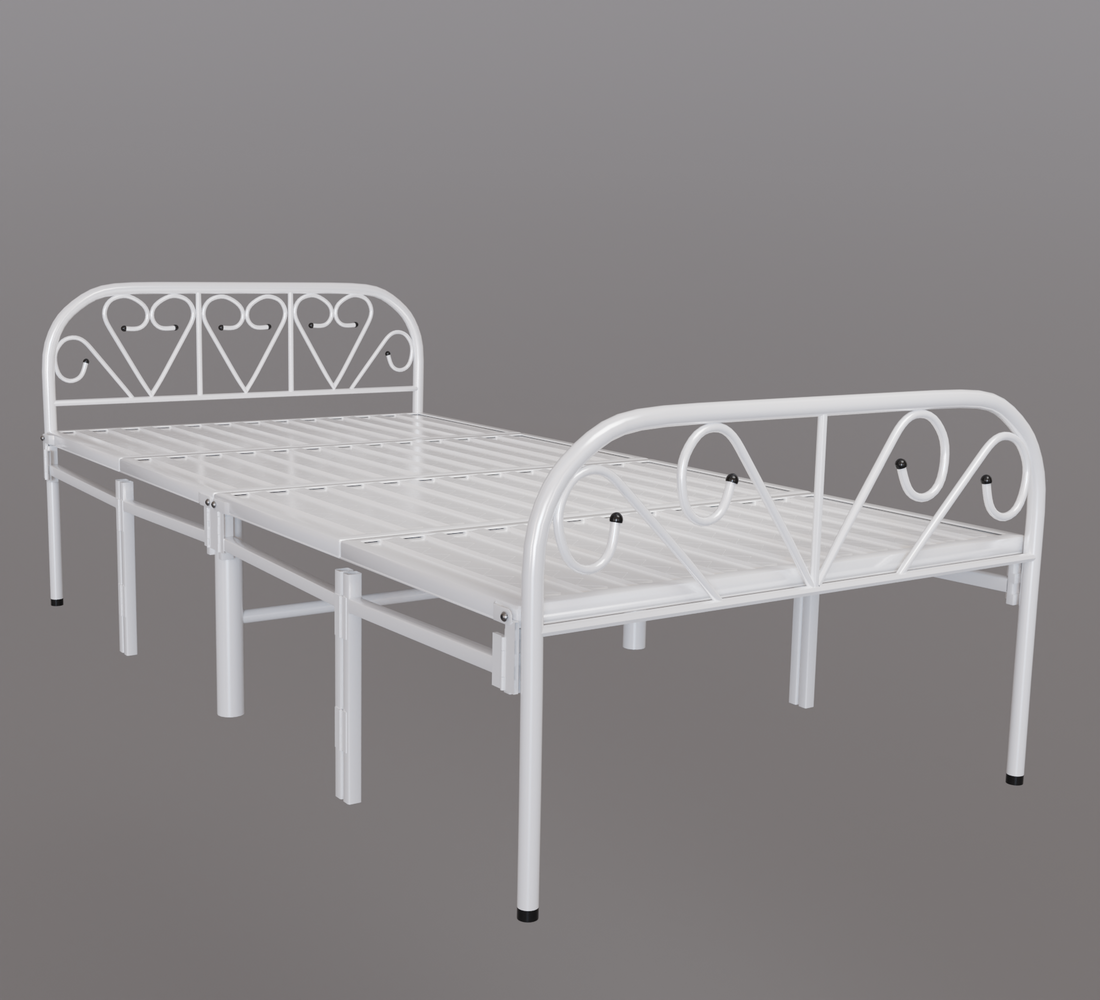 White Queen Foldable Bed 6x4ft No Mattress | Foldura