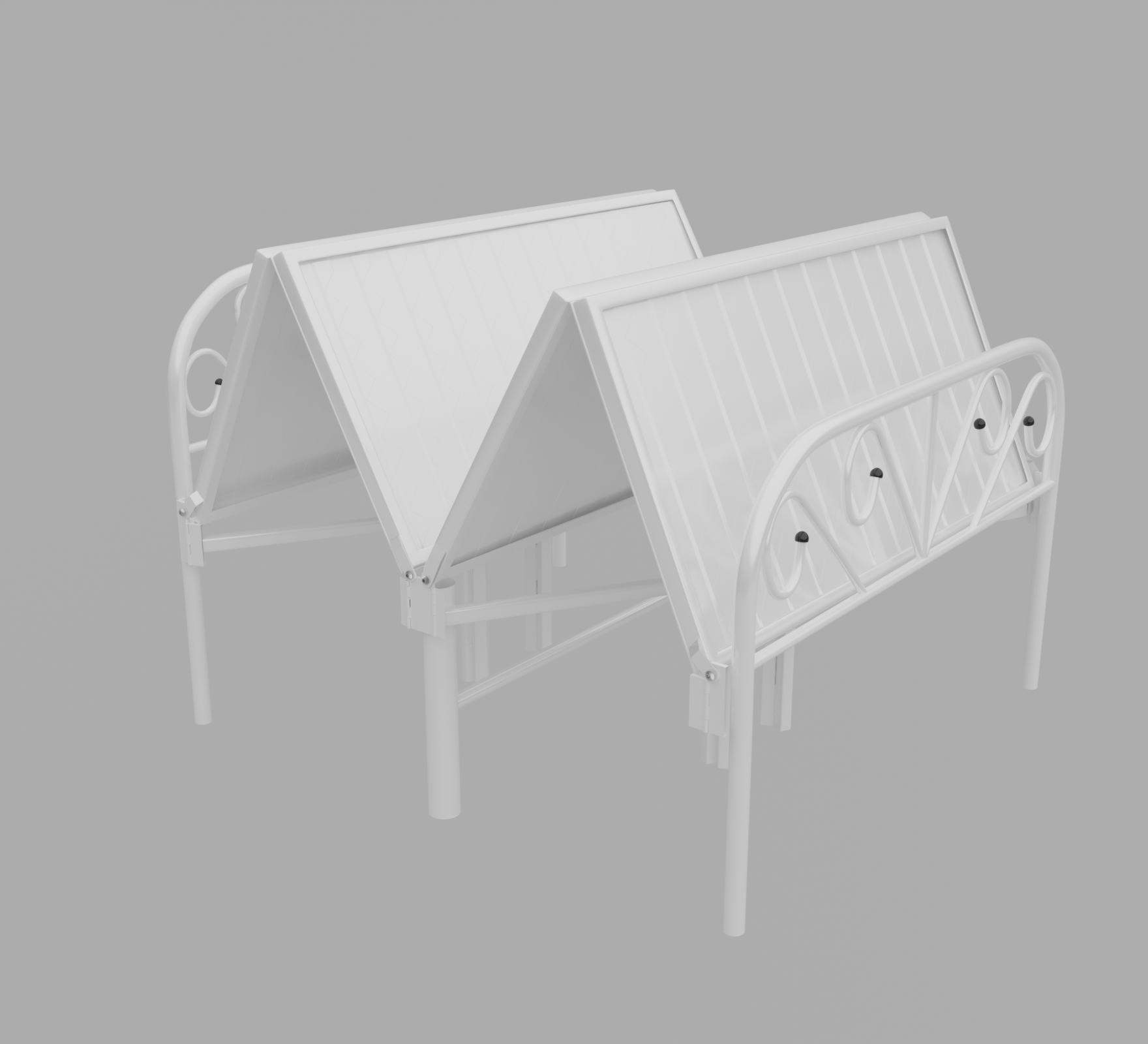 White Queen Foldable Bed 6x4ft No Mattress | Foldura