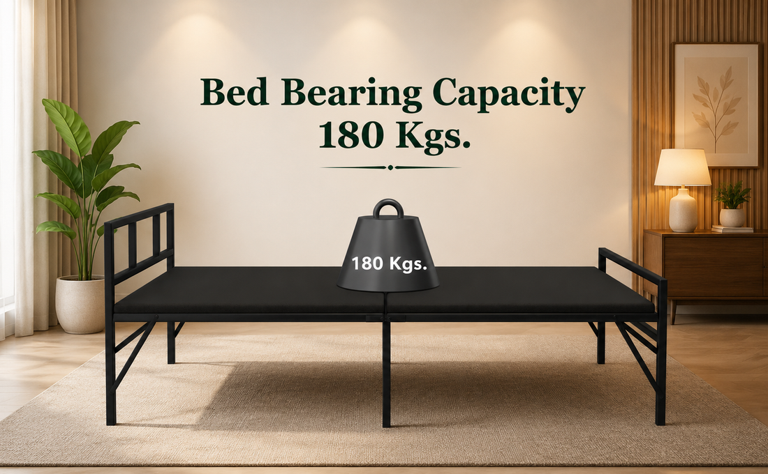 2-Fold Foldable Bed with Cushion 6x3ft | Foldura