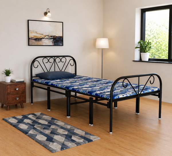 Foldable Bed with Hard Cushion – Multi Color| Foldura