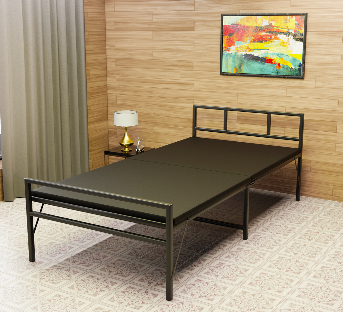2-Fold Foldable Bed with Mattress 6x2.5ft | Foldura