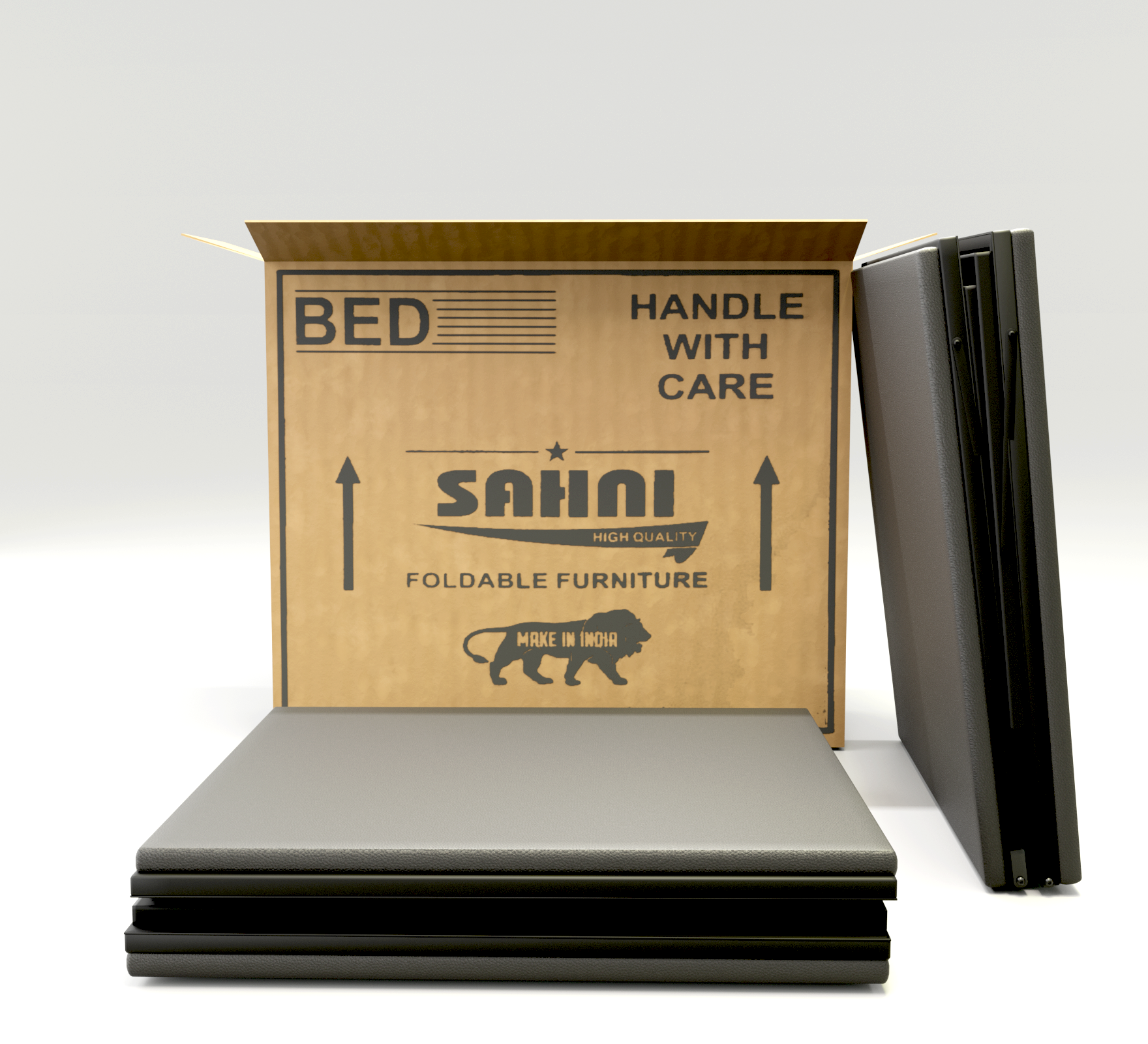 2-Fold Foldable Bed with Mattress 6x2.5ft | Foldura