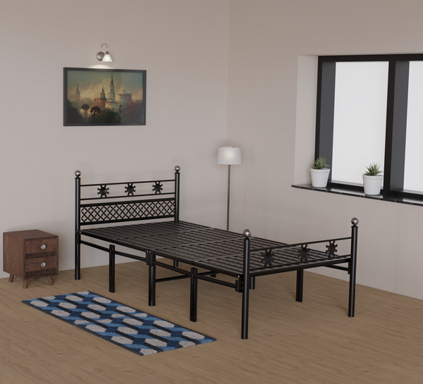 Foldable Single Bed 6x3ft without mat – European Style | Foldura