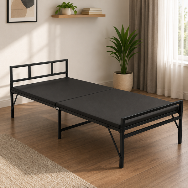 2-Fold Foldable Bed with Cushion 6x3ft | Foldura