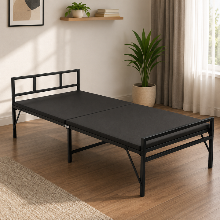 2-Fold Foldable Bed with Cushion 6x3ft | Foldura